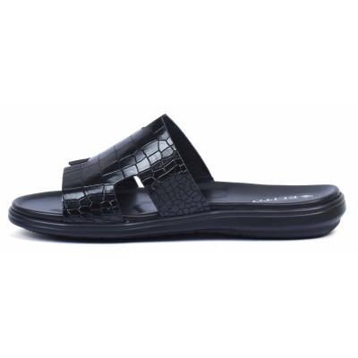 Mules homme noires confortables en cuir ELITO - Réf. EL-067-N Mules homme noires confortables en cuir ELITO - Réf. EL-067-N