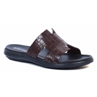Mules homme marron confortables en cuir ELITO - Réf. EL-067-M Mules homme marron confortables en cuir ELITO - Réf. EL-067-M