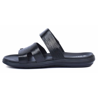 Mules homme noires confortables en cuir ELITO - Réf. EL-068-N Mules homme noires confortables en cuir ELITO - Réf. EL-068-N