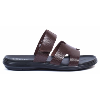 Mules homme marron confortables en cuir ELITO - Réf. EL-068-M Mules homme marron confortables en cuir ELITO - Réf. EL-068-M