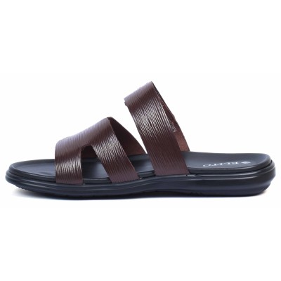 Mules homme marron confortables en cuir ELITO - Réf. EL-068-M Mules homme marron confortables en cuir ELITO - Réf. EL-068-M