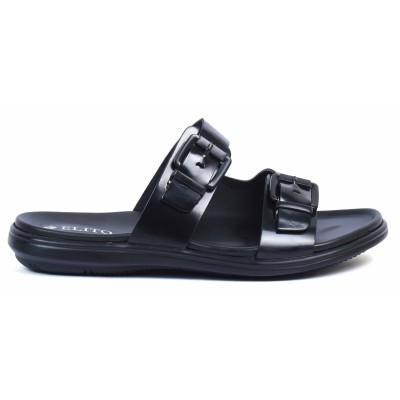 Mules homme noires confortables en cuir ELITO - Réf. EL-069-N Mules homme noires confortables en cuir ELITO - Réf. EL-069-N