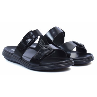 Mules homme noires confortables en cuir ELITO - Réf. EL-069-N Mules homme noires confortables en cuir ELITO - Réf. EL-069-N
