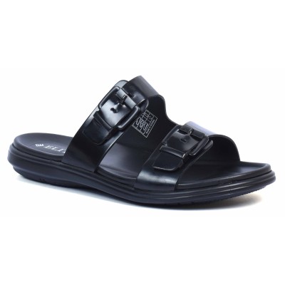 Mules homme noires confortables en cuir ELITO - Réf. EL-069-N Mules homme noires confortables en cuir ELITO - Réf. EL-069-N