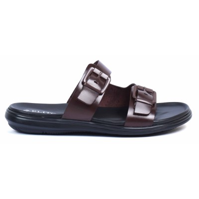 Mules homme marron confortables en cuir ELITO - Réf. EL-069-M Mules homme marron confortables en cuir ELITO - Réf. EL-069-M