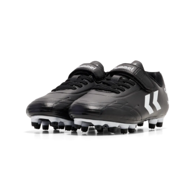 Chaussure de football enfant Hummel TOP STAR F.G. JR – Réf. 216568-2042 – Couleur noir, crampons résistants et confort optimal.