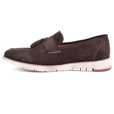 Mocassin à pompon HOMME MODERNE – Réf. HM-023-M – Cuir véritable, couleur marron, élégant et confortable. Mocassin à pompon HOMME MODERNE – Réf. HM-023-M – Cuir véritable, couleur marron, élégant et confortable.