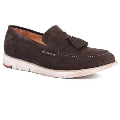 Mocassin à pompon HOMME MODERNE – Réf. HM-023-M – Cuir véritable, couleur marron, élégant et confortable. Mocassin à pompon HOMME MODERNE – Réf. HM-023-M – Cuir véritable, couleur marron, élégant et confortable.