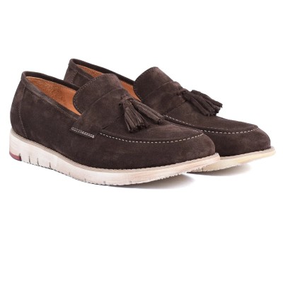 Mocassin à pompon HOMME MODERNE – Réf. HM-023-M – Cuir véritable, couleur marron, élégant et confortable. Mocassin à pompon HOMME MODERNE – Réf. HM-023-M – Cuir véritable, couleur marron, élégant et confortable.