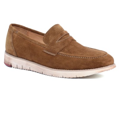 Mocassin homme HOMME MODERNE – Réf. HM-047-TP – Cuir véritable taupe, élégant et tendance. Mocassin homme HOMME MODERNE – Réf. HM-047-TP – Cuir véritable taupe, élégant et tendance.