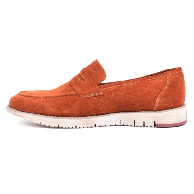 Mocassin homme HOMME MODERNE – Réf. HM-047-OR – Cuir véritable orange, élégant et tendance. Mocassin homme HOMME MODERNE – Réf. HM-047-OR – Cuir véritable orange, élégant et tendance.