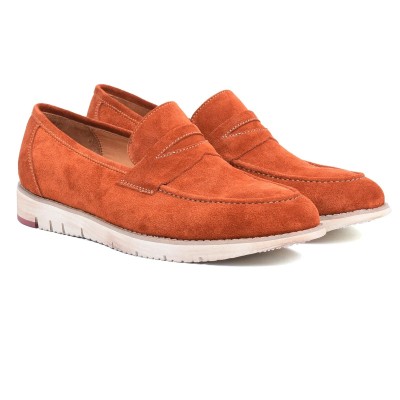 Mocassin homme HOMME MODERNE – Réf. HM-047-OR – Cuir véritable orange, élégant et tendance. Mocassin homme HOMME MODERNE – Réf. HM-047-OR – Cuir véritable orange, élégant et tendance.