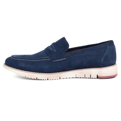 Mocassin homme HOMME MODERNE – Réf. HM-047-BM – Cuir véritable bleu marine, élégant et tendance. Mocassin homme HOMME MODERNE – Réf. HM-047-BM – Cuir véritable bleu marine, élégant et tendance.