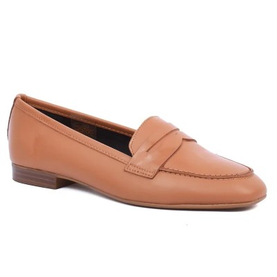 Mocassin femme Andrea Bruni – Réf. AB-BAL5-C – Couleur camel, 100 % cuir, élégant et pratique.