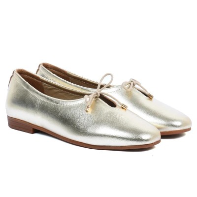 Ballerine femme Andrea Bruni – Réf. AB-124-1-DO – Couleur doré, 100 % cuir, chic et tendance.