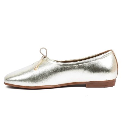 Ballerine femme Andrea Bruni – Réf. AB-124-1-DO – Couleur doré, 100 % cuir, chic et tendance.