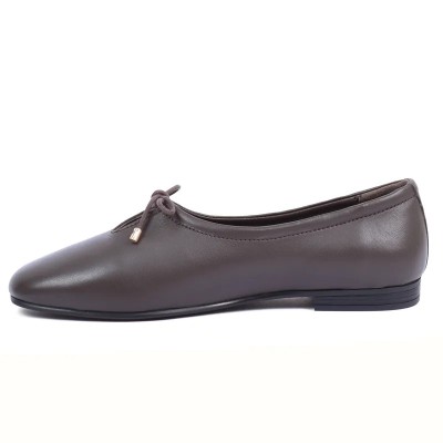 Ballerine femme Andrea Bruni – Réf. AB-124-1-M – Couleur marron, 100 % cuir, confortable et chic.