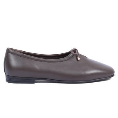 Ballerine femme Andrea Bruni – Réf. AB-124-1-M – Couleur marron, 100 % cuir, confortable et chic.