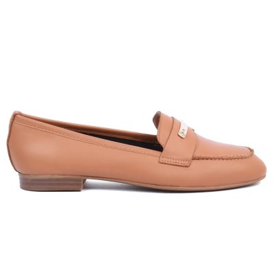 Mocassin femme Andrea Bruni – Réf. AB-208-1-C – Couleur camel, 100 % cuir, élégant et confortable.