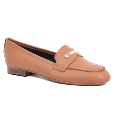 Mocassin femme Andrea Bruni – Réf. AB-208-1-C – Couleur camel, 100 % cuir, élégant et confortable.