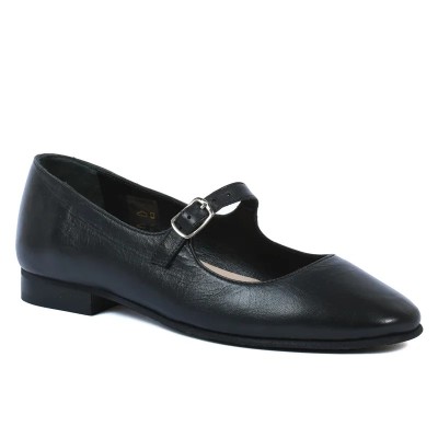 Babies femme Andrea Bruni – Réf. AB-BALLERINE-2-N – Couleur noir, 100 % cuir, tendance et chic.