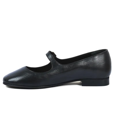 Babies femme Andrea Bruni – Réf. AB-BALLERINE-2-N – Couleur noir, 100 % cuir, tendance et chic.