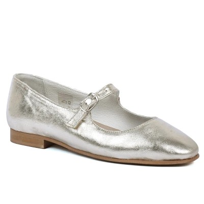 Babies femme Andrea Bruni – Réf. AB-BALLERINE-2-DO – Couleur doré, 100 % cuir, élégante et tendance.