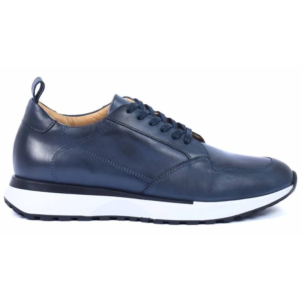 SNEAKERS HOMME CUIR BLEU MARINE