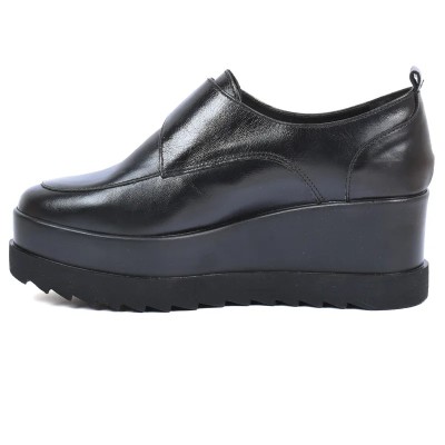 Derby Plateforme Femme Cuir Noir - ANDREA BRUNI - Réf. AB-103-2-N Derby Plateforme Femme Cuir Noir - ANDREA BRUNI - Réf. AB-103-2-N