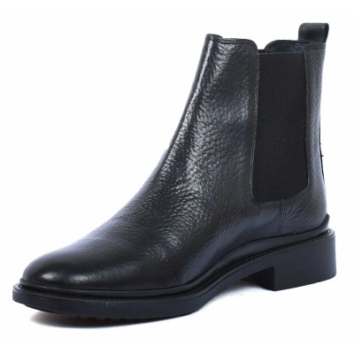 Bottines Chelsea homme en cuir grainé noir avec élastiques latéraux et semelle noire – Chelsea boots élégantes et confortables Bottines Chelsea homme en cuir grainé noir avec élastiques latéraux et semelle noire – Chelsea boots élégantes et confortables