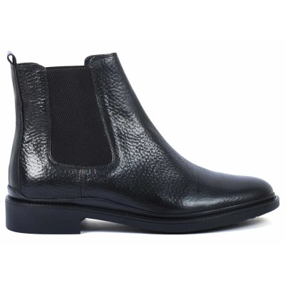 Bottines Chelsea homme en cuir grainé noir avec élastiques latéraux et semelle noire – Chelsea boots élégantes et confortables Bottines Chelsea homme en cuir grainé noir avec élastiques latéraux et semelle noire – Chelsea boots élégantes et confortables