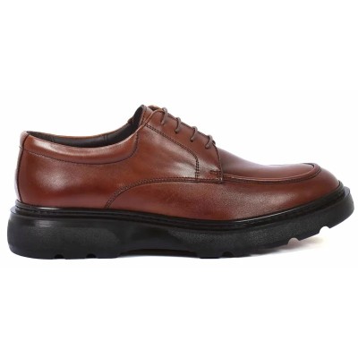 Chaussures derby homme en cuir marron avec semelle épaisse noire – style élégant et confortable pour un look moderne Chaussures derby homme en cuir marron avec semelle épaisse noire – style élégant et confortable pour un look moderne