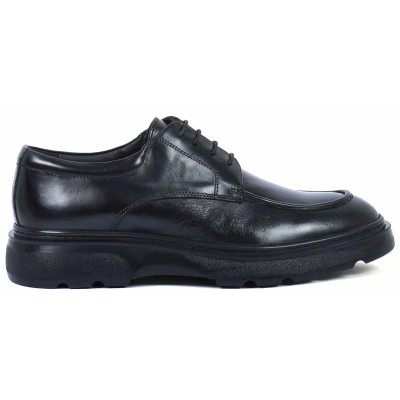 Chaussures derby homme en cuir noir avec semelle épaisse – style élégant et confortable pour un look moderne Chaussures derby homme en cuir noir avec semelle épaisse – style élégant et confortable pour un look moderne