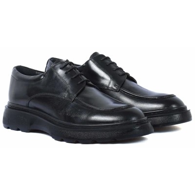 Chaussures derby homme en cuir noir avec semelle épaisse – style élégant et confortable pour un look moderne Chaussures derby homme en cuir noir avec semelle épaisse – style élégant et confortable pour un look moderne