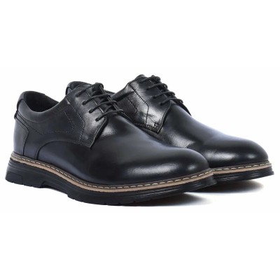 Chaussures derby homme en cuir noir avec semelle épaisse noire – style élégant et confortable pour un look moderne Chaussures derby homme en cuir noir avec semelle épaisse noire – style élégant et confortable pour un look moderne