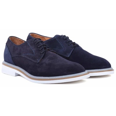 Derbies homme en daim bleu marine avec semelle épaisse – chaussures élégantes et modernes pour un style raffiné Derbies homme en daim bleu marine avec semelle épaisse – chaussures élégantes et modernes pour un style raffiné