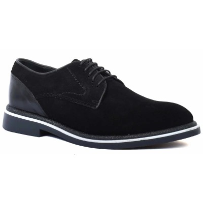 Derbies homme en daim noir avec semelle épaisse – chaussures élégantes et modernes pour un style raffiné Derbies homme en daim noir avec semelle épaisse – chaussures élégantes et modernes pour un style raffiné