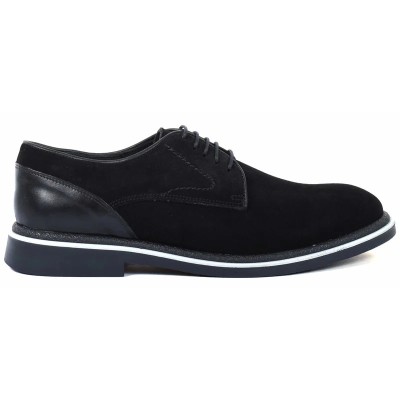 Derbies homme en daim noir avec semelle épaisse – chaussures élégantes et modernes pour un style raffiné Derbies homme en daim noir avec semelle épaisse – chaussures élégantes et modernes pour un style raffiné