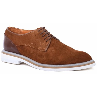 Derbies homme en daim marron avec semelle épaisse – chaussures élégantes et modernes pour un style raffiné Derbies homme en daim marron avec semelle épaisse – chaussures élégantes et modernes pour un style raffiné