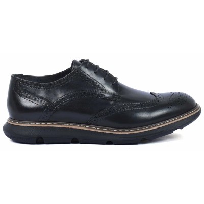 Chaussure homme derby brogue cuir noir bouts fleuris perforations semelle plateforme épaisse style sport. Chaussure homme derby brogue cuir noir bouts fleuris perforations semelle plateforme épaisse style sport.