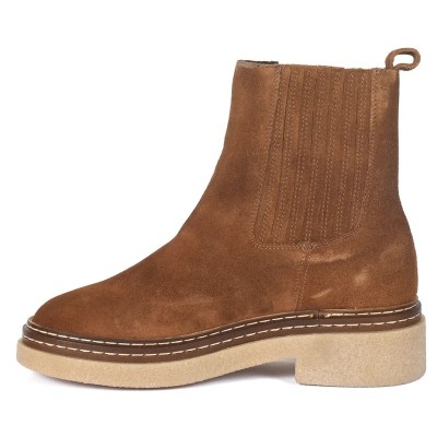 Bottine Chelsea en suède marron pour femme ANDREA BRUNI avec semelle épaisse et style moderne Bottine Chelsea en suède marron pour femme ANDREA BRUNI avec semelle épaisse et style moderne