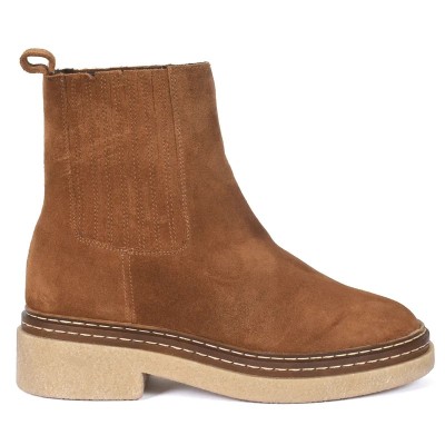 Bottine Chelsea en suède marron pour femme ANDREA BRUNI avec semelle épaisse et style moderne Bottine Chelsea en suède marron pour femme ANDREA BRUNI avec semelle épaisse et style moderne