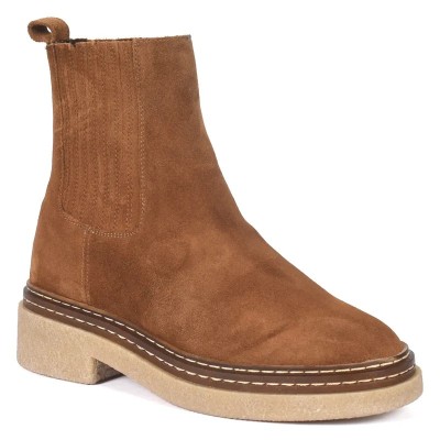 Bottine Chelsea en suède marron pour femme ANDREA BRUNI avec semelle épaisse et style moderne Bottine Chelsea en suède marron pour femme ANDREA BRUNI avec semelle épaisse et style moderne