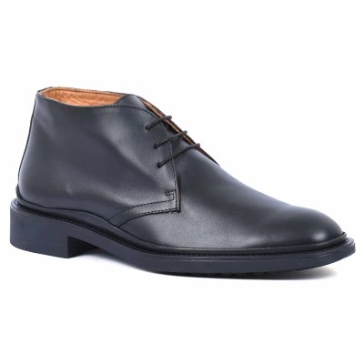 Boots homme en cuir noir REDWOOD RW-B02-N avec semelle robuste et design élégant Boots homme en cuir noir REDWOOD RW-B02-N avec semelle robuste et design élégant