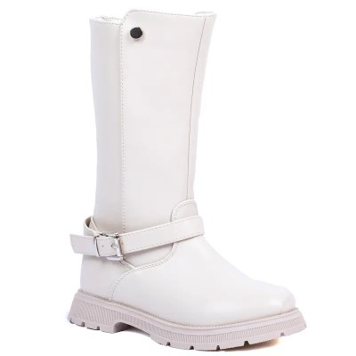 Bottes fille Oscar Kids couleur beige avec boucle décorative et tige haute