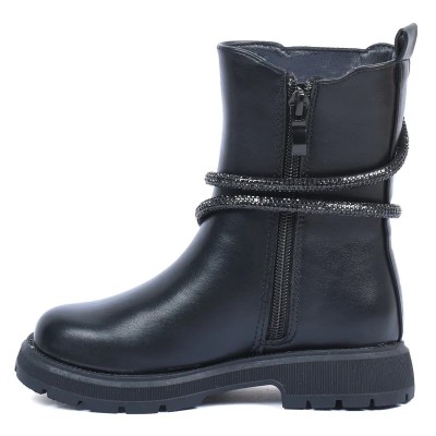 Boots fille Oscar Kids couleur noir avec bride décorative scintillante Boots fille Oscar Kids couleur noir avec bride décorative scintillante