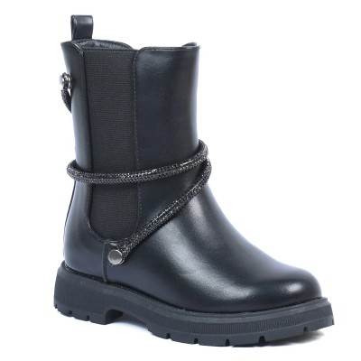 Boots fille Oscar Kids couleur noir avec bride décorative scintillante Boots fille Oscar Kids couleur noir avec bride décorative scintillante