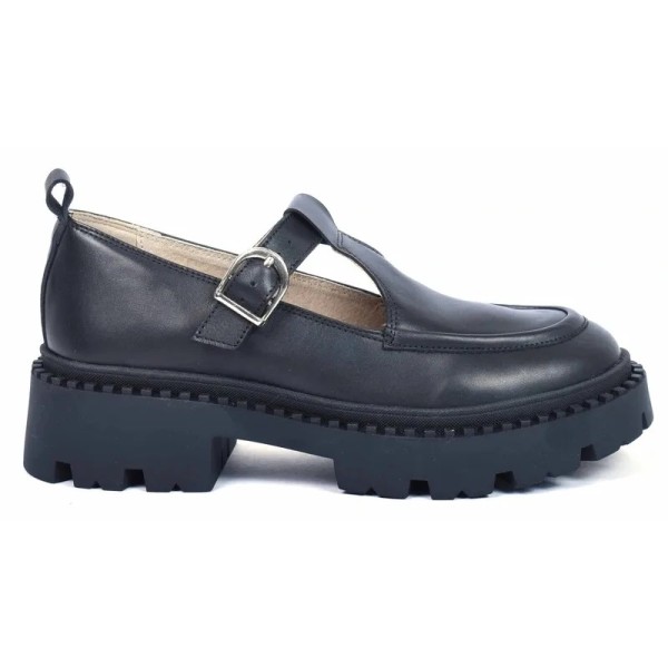MOCASSINS FEMME CUIR NOIR