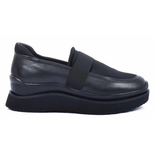MOCASSINS FEMME CUIR NOIR