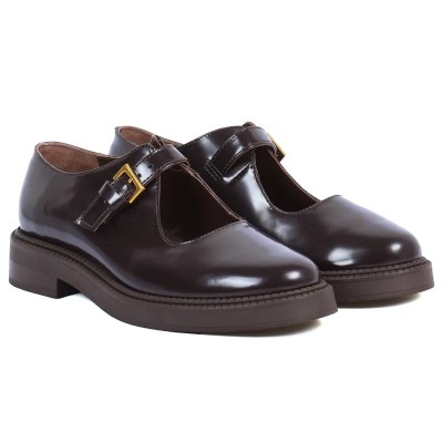 Mary Jane femme bordeaux boucle dorée AB-113-2-BX Andrea Bruni Mary Jane femme bordeaux boucle dorée AB-113-2-BX Andrea Bruni